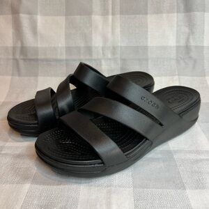 Crocs Women's Black Slide Sandals